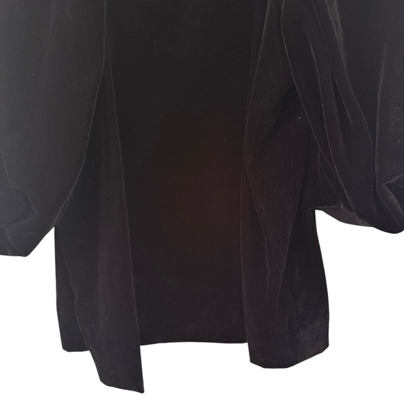 COS Velvet Puff-Sleeved Top Black Size 10 - Picture 9 of 12
